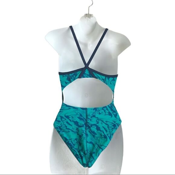 Sporti Light Wave Thin Strap One Piece Swimsuit Size 32 - Picture 3 of 11